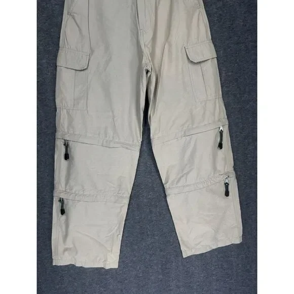 Vintage Aeropostale Cargo pants Mens 28x30‎ beige Convertible Baggy Y2K skater